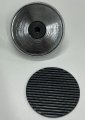 Pirate Mfg Hot Rod Chromed Steel Brake Pedal Pad With Rubber Insert