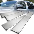 Eparts Mirror Chrome Polished Stainless Steel Side Door Pillar Trim Cover Set For 2016-2019 Toyota Tacoma 