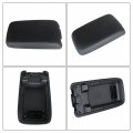 Waltyotur 1 Pcs Center Floor Console Armrest Lid Cover Replacement For Charger Chrysler 300 2011-2021 Trim Black