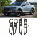 Window Lift Panel Cover Trim Carbon Fiber Interior Door Switch Button Replacement For Hyundai Santa Cruz 2022 And Later