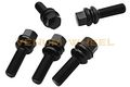 10 A Black Lug Bolts Extended Shank Length 45 Mm M14 X 1 5 Threads R14 Ball Seat With Swivel Washer Works 1997-2017 Porsche 
