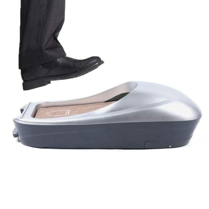 Shoe Wrapping Machine Cover Home Office Lab Automatic Film Portable Disposable Overshoes Dispenser Covers For Indoor Silver W 1