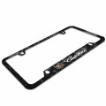 Ipick Image For Cadillac Logo Real Black Forged Carbon Fiber 50 States License Plate Frame