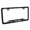 Ipick Image For Cadillac Logo Real Black Forged Carbon Fiber 50 States License Plate Frame