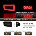 2in1 Led Rear Drl Reflector Tail Brake Lights Lamps For 2005-2009 Hummer H2 Chrome Housing Smoke Tinted Lens Left Driver Right