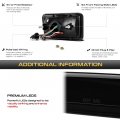 Vipmotoz 2in1 Led Rear Drl Reflector Tail Brake Lights Lamps Compatible With 2005-2009 Hummer H2 Chrome Housing Smoke Tinted