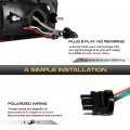 Vipmotoz 2in1 Led Rear Drl Reflector Tail Brake Lights Lamps Compatible With 2005-2009 Hummer H2 Chrome Housing Smoke Tinted