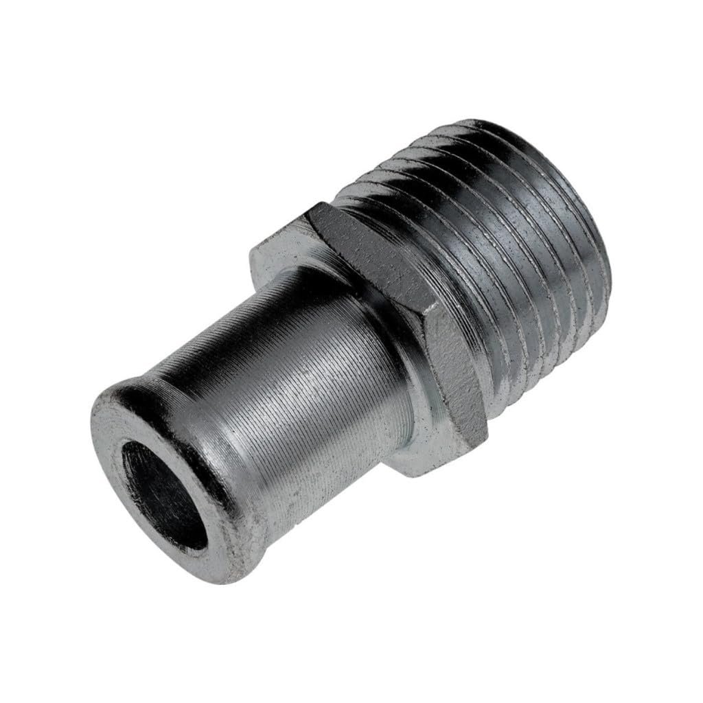 Hvac Heater Hose Connector Steel Barb To Male Thread 0 625 In And 5 Outside Diameter Straight Fitting Alx-pau-mm-56356-cl360a50