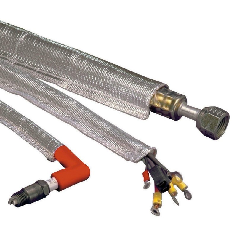 Design Engineering 010403b50 Heat Sheath 3 4 I D X 50ft Aluminized Sleeving For Ultimate Hi-temp Protection