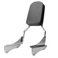Krator 2001-2008 Honda Shadow Spirit 750 Chrome Backrest Sissy Bar With Leather Pad Back Rest Seat Metric Cruisers Motorcycle