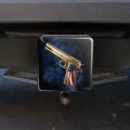 Usa American Flag 2nd Amendment Golden Gun Tow Trailer Hitch Cover Plug Insert