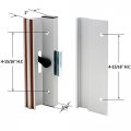 Baomain 1 Set Patio Door Handle C-1005 4-15 16 Hole Centers Surface Mounted Clamp Style Aluminum