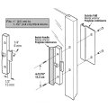 Baomain 1 Set Patio Door Handle C-1005 4-15 16 Hole Centers Surface Mounted Clamp Style Aluminum