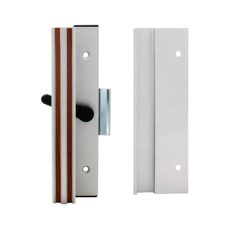 Baomain 1 Set Patio Door Handle C-1005 4-15 16 Hole Centers Surface Mounted Clamp Style Aluminum