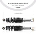 Dual Rear Shock Absorbers For Chinese Gy6 Scooter Mopeds 305mm Length With Adjustable Spring Preload And 10mm Mounting Hole