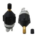 2 Pcs Black Inflatable Boat Pump Adaptor Air Converter Valve Adapter Conventional Pumping Head Connector For Kayak Stand Up 
