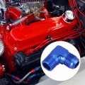 X Autohaux An12 90 Degree Male To 3 4 Npt Flare Bulkhead Fitting Adaptor Connector For Car Blue 6061 Aluminum Alloy