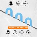 Uxcell 100pcs Horseshoe Shim Tile Spacers 5mm 1 16 Inch U Shape Plastic Wall Floor For Leveling Blue