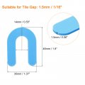 Uxcell 100pcs Horseshoe Shim Tile Spacers 5mm 1 16 Inch U Shape Plastic Wall Floor For Leveling Blue
