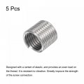 Uxcell Wire Thread Inserts 5 8-11 Unc 1 5d 304 Stainless Steel Helical Type Coiled Screw Repair Threaded Sleeve Sheath 5pcs