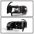 Acanii For Black 1994-2001 Dodge Ram 1500 2500 3500 Headlights W Corner Lights Signal Lamps Driver Passenger Side