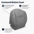 Driver Side Bottom Replacement Seat Cover Gray Microfiber Leather For Toyota Land Cruiser Base Sport 1990 To 1997 With 0 5 In