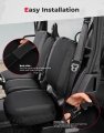 Kemimoto Utv Seat Covers Black Waterproof Repellent Set W Headrest Cover Compatible With Can Am Defender Front Two Doors Split