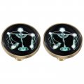 Rockcloud Glowing Libra Drawer Knobs Black Glass Round Pulls Handles For Dresser Cabinet Cupboard Wardrobe Home Furniture 