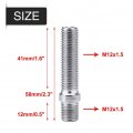 Extended Wheel Stud 20pcs 50mm Wheels Conversion 12 X To 12 1 5 Screw Adapter Fit For 3-8 Series A4 1998-2008