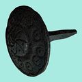 Renovators Supply Manufacturing Black Wrought Iron Nails 3 X 2 In Long Round Clavos Floral Decorative Powder Coated For Barn 