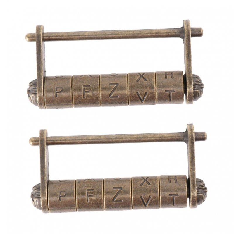 2pcs Antique Combination Lock Padlock Creative Password Retro Classic Chinese Ancient Style Outdoor Suitcase