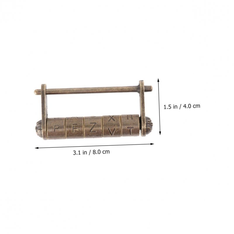 2pcs Antique Combination Lock Padlock Creative Password Retro Classic Chinese Ancient Style Outdoor Suitcase