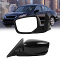 Dasbecan Left Driver Side Mirror For 2008-2012 Honda Accord With Power Heated Glass Manual Folding Black Cap Replace Ho1320231 