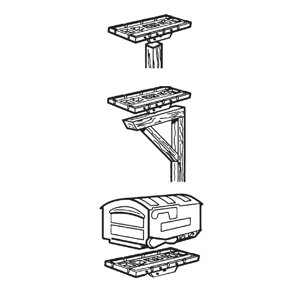 Gibraltar patriot rust proof plastic black mailbox mounting board gmb225b
