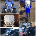 Goofit Motorcycle Dirt Bike Universal Headlights Fairing Light Headlamp For Kx125 Kx250 Kxf250 Kxf450 Klx200 Klx250 Klx450 Blue