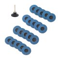 20 Pcs 2 In Mixed Curved Flap Disc With 1 4 Holder 40 60 80 120 Grit Quick Change Sanding Wheels For Angle Grinder Drill Die