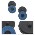 20 Pcs 2 In Mixed Curved Flap Disc With 1 4 Holder 40 60 80 120 Grit Quick Change Sanding Wheels For Angle Grinder Drill Die