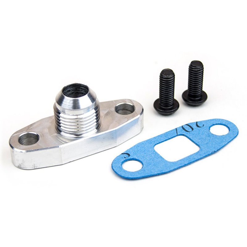 Squirrelly Turbocharger T3 T4 Oil Drain Flange Outlet Male 10an Fitting Gasket Adapter Kit
