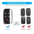 Key Fob Cover For Range Rover Land Jaguar 5 Button Smart Case With Leather Keychain And Screwdriver Blue Tpu Protector Shell