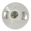 Leviton 49875 One-piece Glazed Porcelain Outlet Box Mount Incandescent Lampholder White 