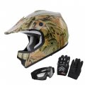 Tcmt Dot Motocross Atv Dirt Bike Mx Motorcycle Youth Kids Offroad Street Helmet Gear Combo Gloves Goggles