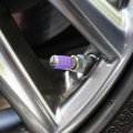 Christmas Polar Bear Valve Stem Caps For Tire Rim Wheel Aluminum Purple