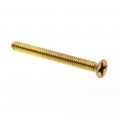Prime-line Machine Screws Flat Head Phillips Drive 6-32 X 1-1 2 In Brass 100 Pack 