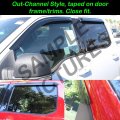 Smoked Window Visors Rain Guards For 2014 2018 Chevrolet Silverado Gmc Sierra Double Cab Out Channel Tape On Deflectors 4 Piece