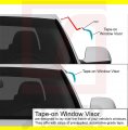 Smoked Window Visors Rain Guards For 2014 2018 Chevrolet Silverado Gmc Sierra Double Cab Out Channel Tape On Deflectors 4 Piece