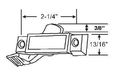 Window Sweep Latch For Sash Lock Chrome 3 8 In Projection 2 1 4 Screw Holes Universal Design Aluminum Vinyl Or Wood Double Hung 