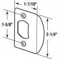 Prime-line E 2793 Latch Strike Plate Matte Black Finish 2 Pack