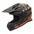 Dot Unisex-adult Motocross Helmets Off Road Atv Dirt Bike Bmx Full Face Black Orange Star X-large 