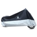 Xxl Motorcycle Cover Black Silver Tone Outdoor Waterproof Rain Dust Protector