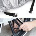 Xxl Motorcycle Cover Black Silver Tone Outdoor Waterproof Rain Dust Protector